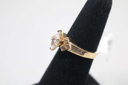 14k Yellow Gold Marquise Promise Ring (Size 7)
