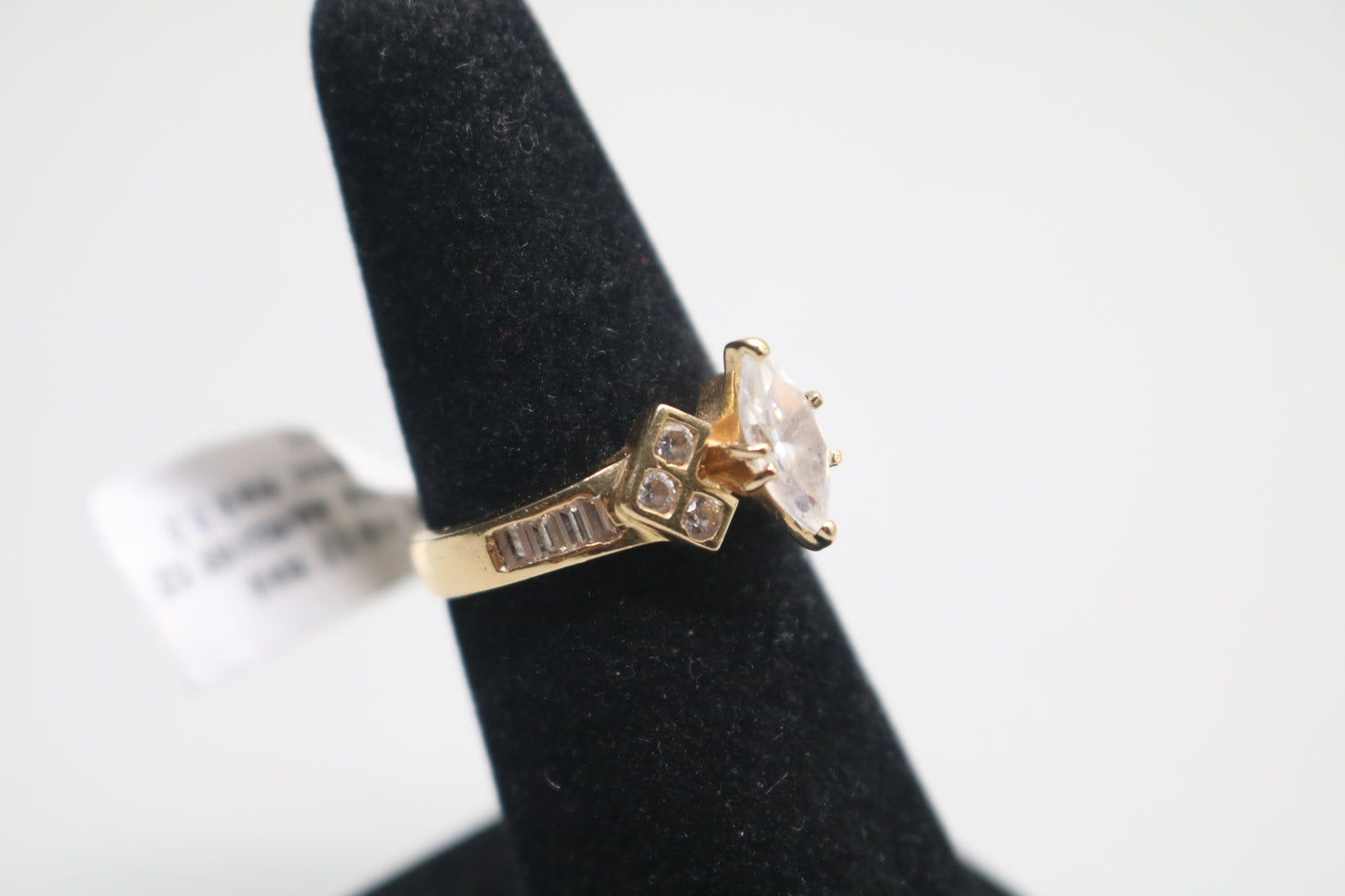 14k Yellow Gold Marquise Promise Ring (Size 7)