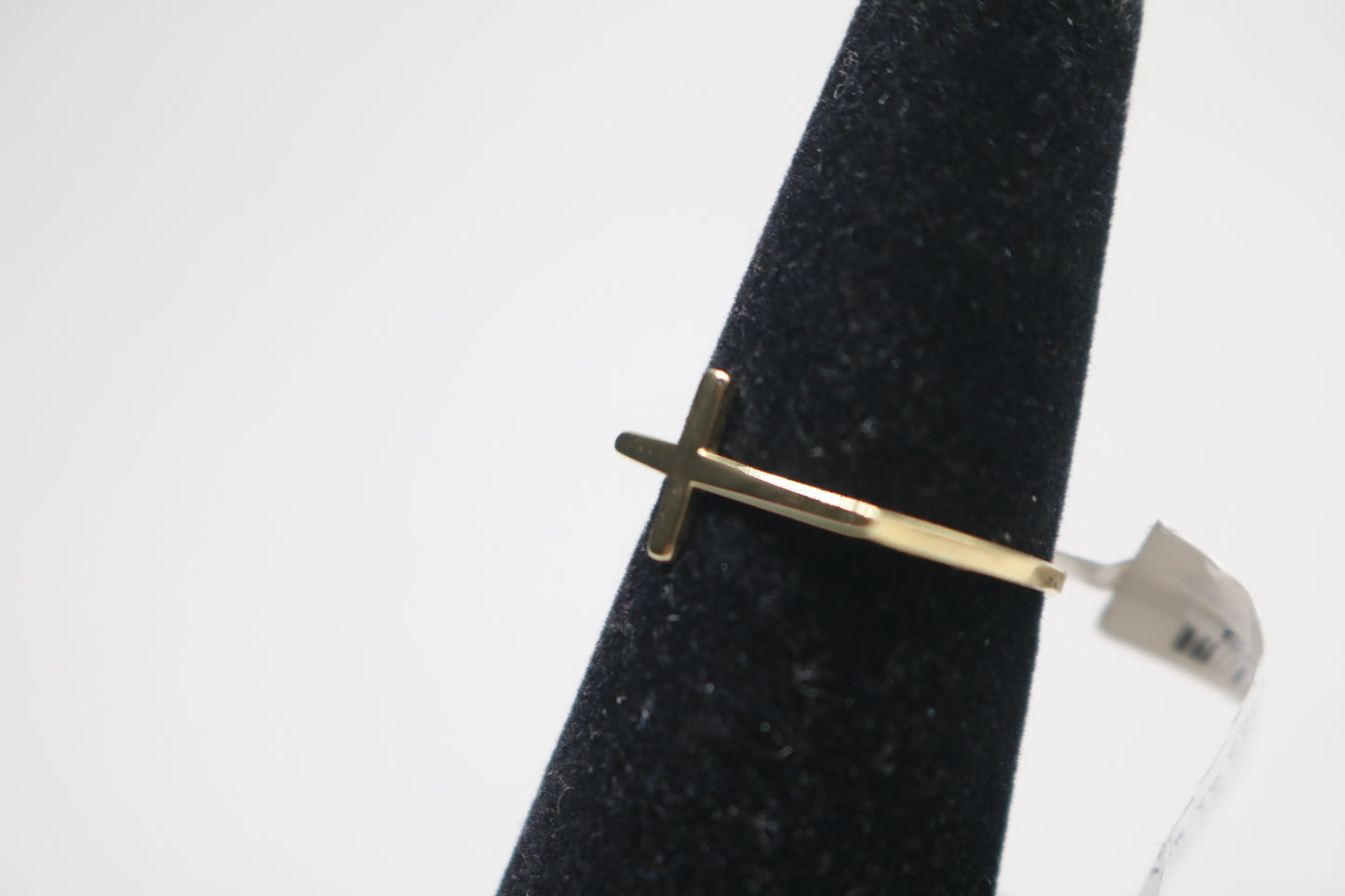 14K Yellow Gold Cross Band Ring (Size 6 3/4)