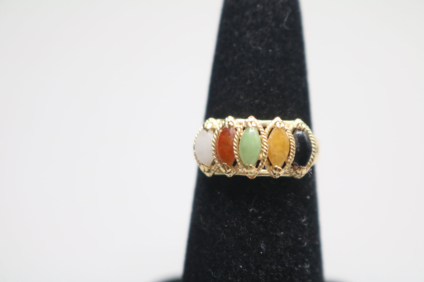 14k Yellow Gold Half Eternity Ring (Size 6 1/4)