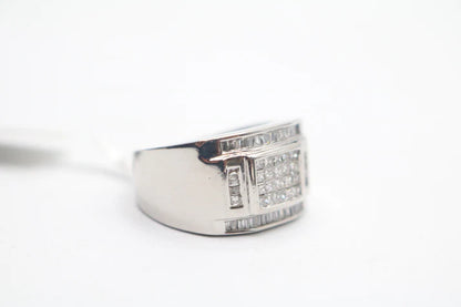 14K White Gold Diamond Cluster Ring (Size 8 1/2) (Local pick-up only)
