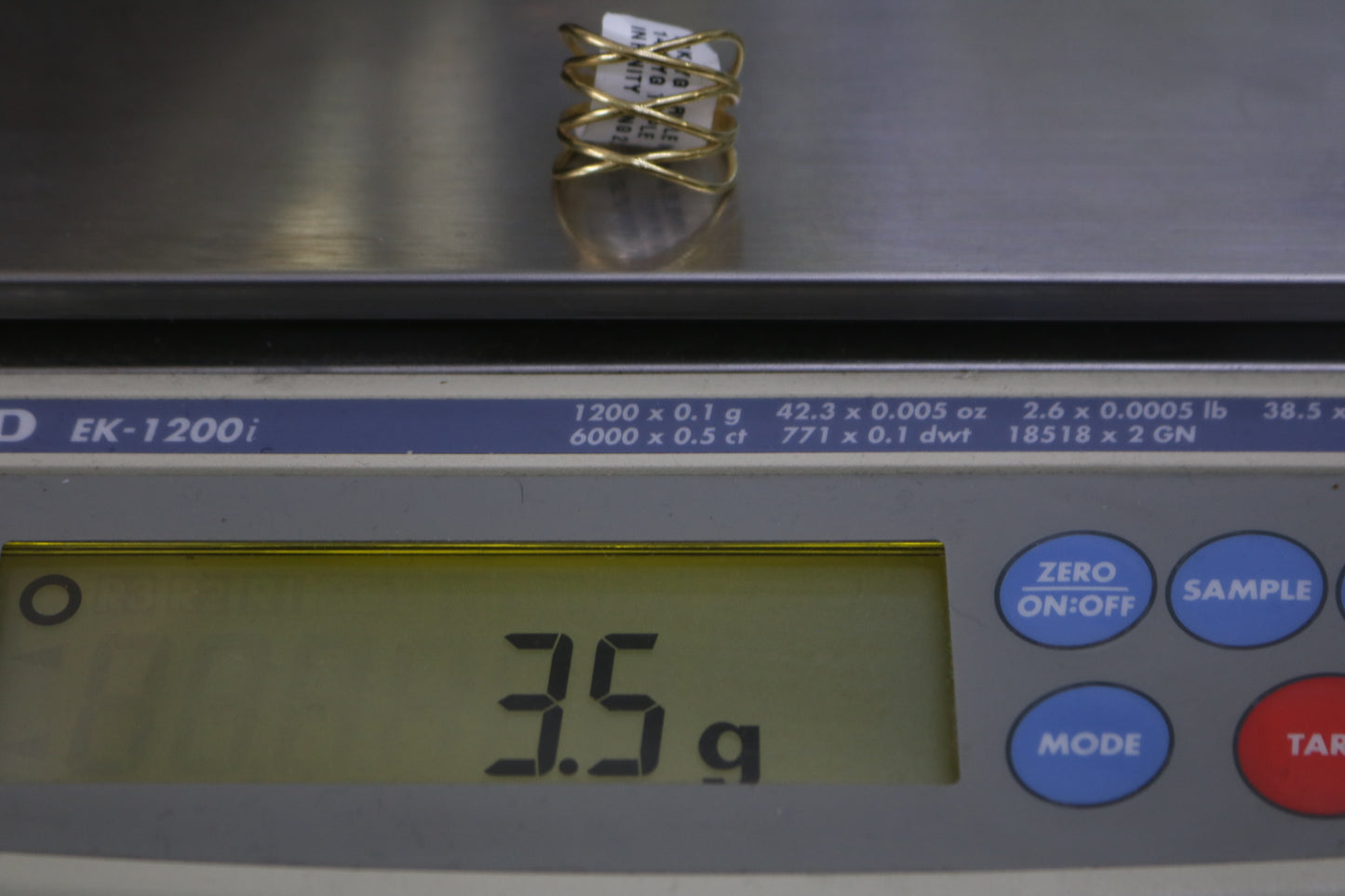 14k Yellow Gold Triple Infinity Ring (Size 6)