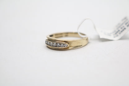 10K White Gold Round Brilliant Diamond Channel Band (Size 7 3/4)