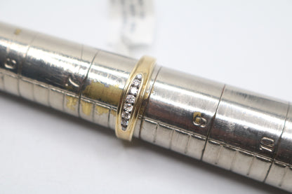10K White Gold Round Brilliant Diamond Channel Band (Size 7 3/4)
