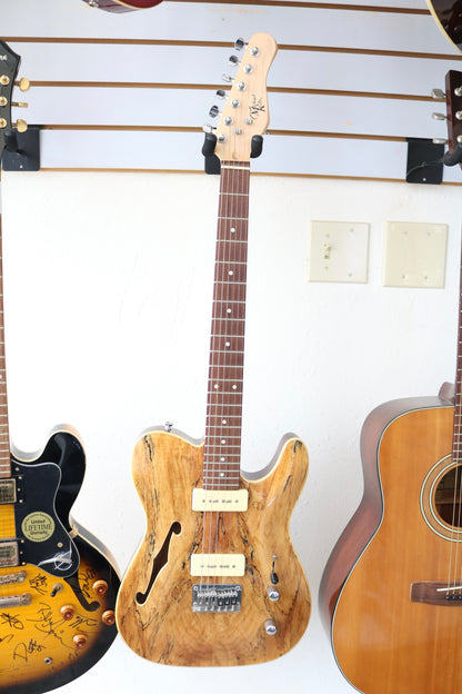 Michael Kelly 58 Thinline Semi-Hollow Spalted Maple Electric Guitar (No Shipping)