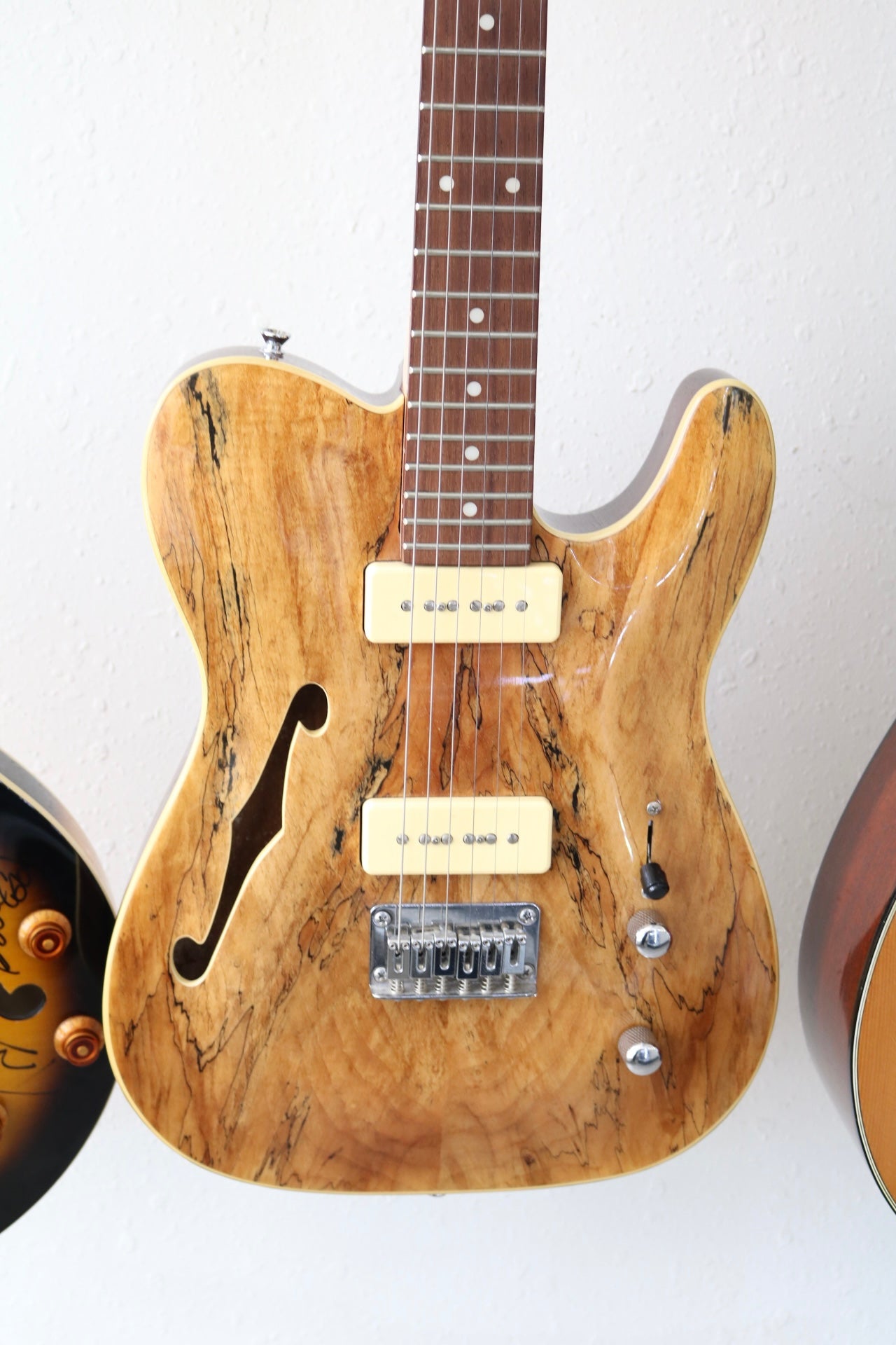 Michael Kelly 58 Thinline Semi-Hollow Spalted Maple Electric Guitar (No Shipping)