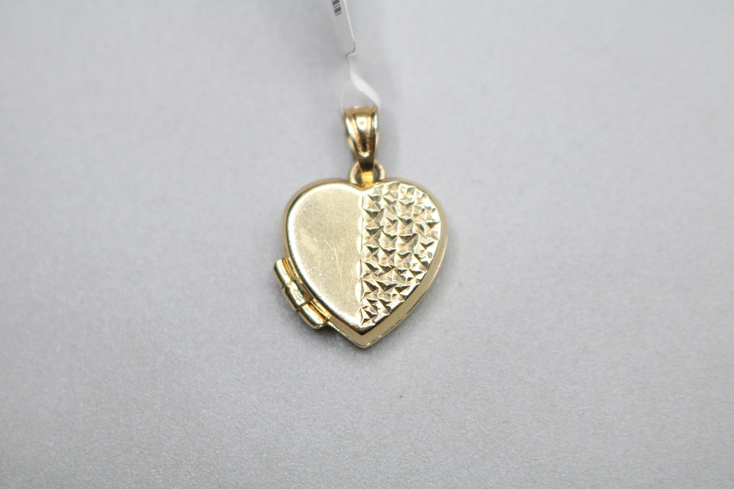 14k Yellow Gold Heart Locket Charm