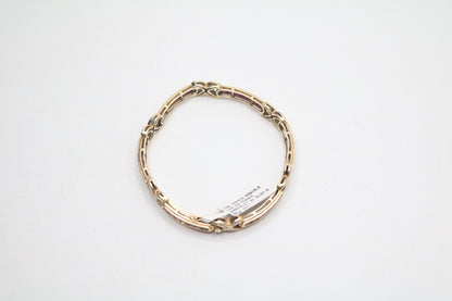 14K Yellow Gold Diamond and Ruby Bracelet (Rubies 4.20 CTW) (Diamonds 0.20 CTW) (Local pick-up Only)