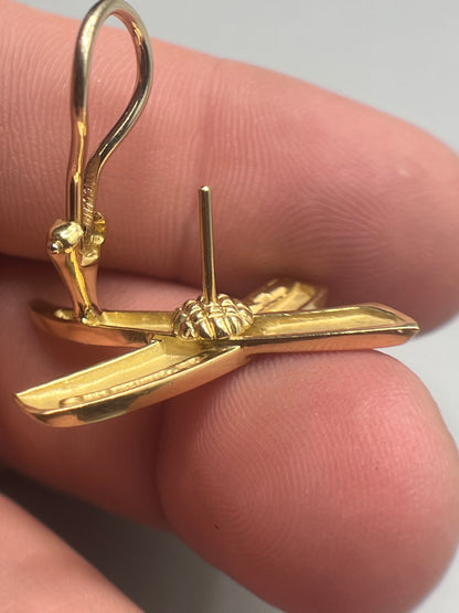 Tiffany & Co. Picasso 18K Yellow Gold Vintage Graffiti X Earrings