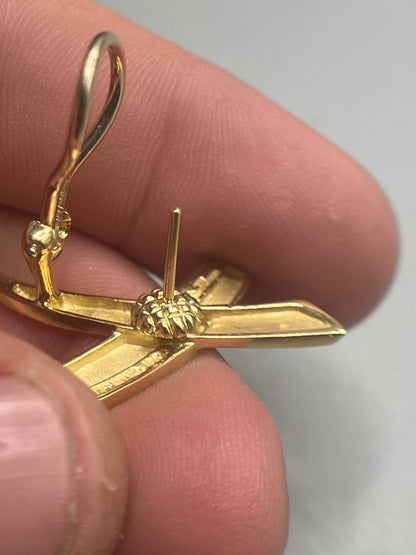 Tiffany & Co. Picasso 18K Yellow Gold Vintage Graffiti X Earrings