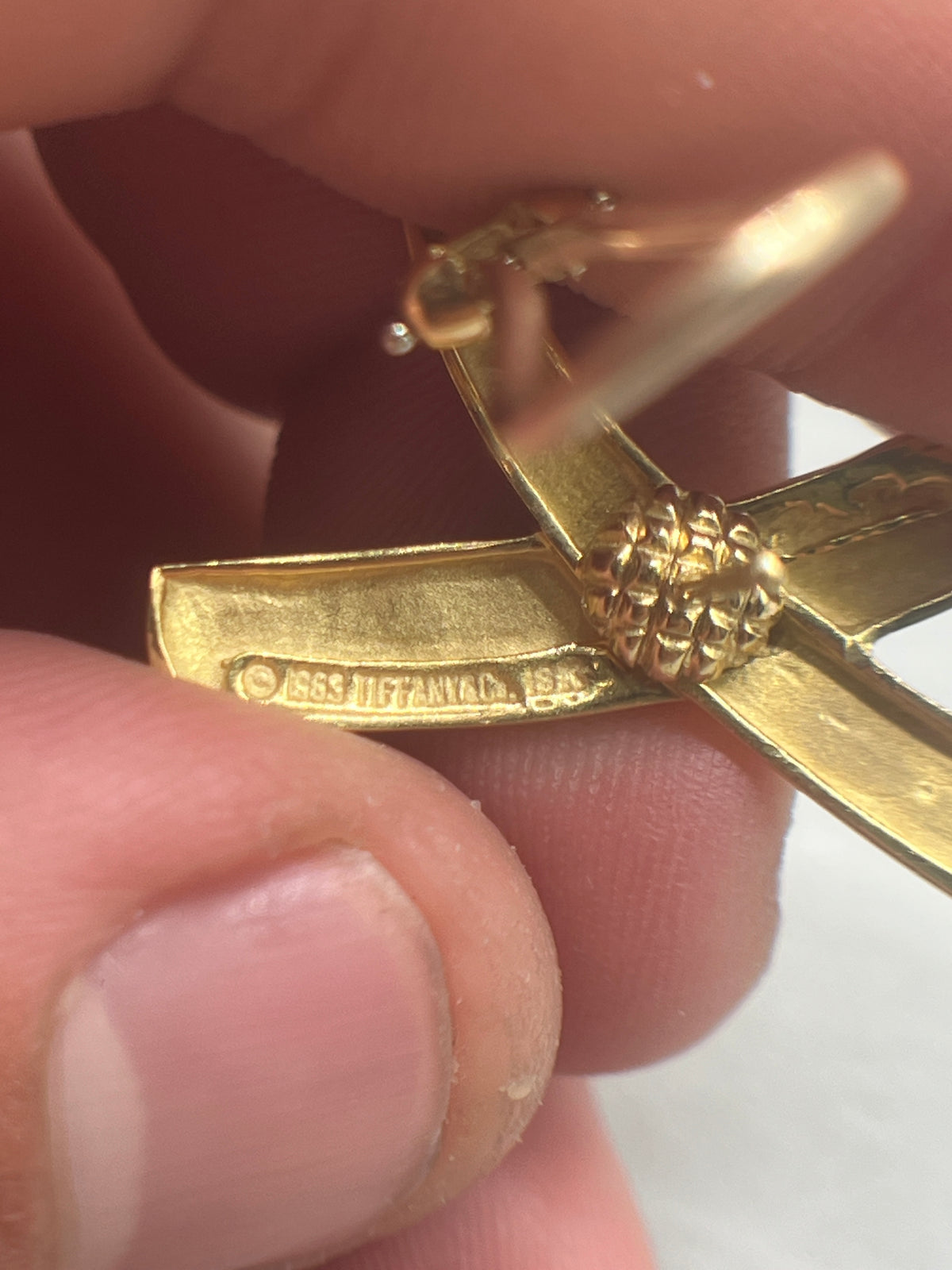 Tiffany & Co. Picasso 18K Yellow Gold Vintage Graffiti X Earrings
