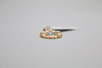 14k Three Tone Virgin Mary Charm