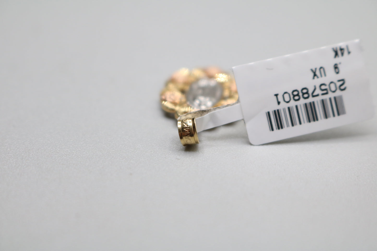 14k Three Tone Virgin Mary Charm