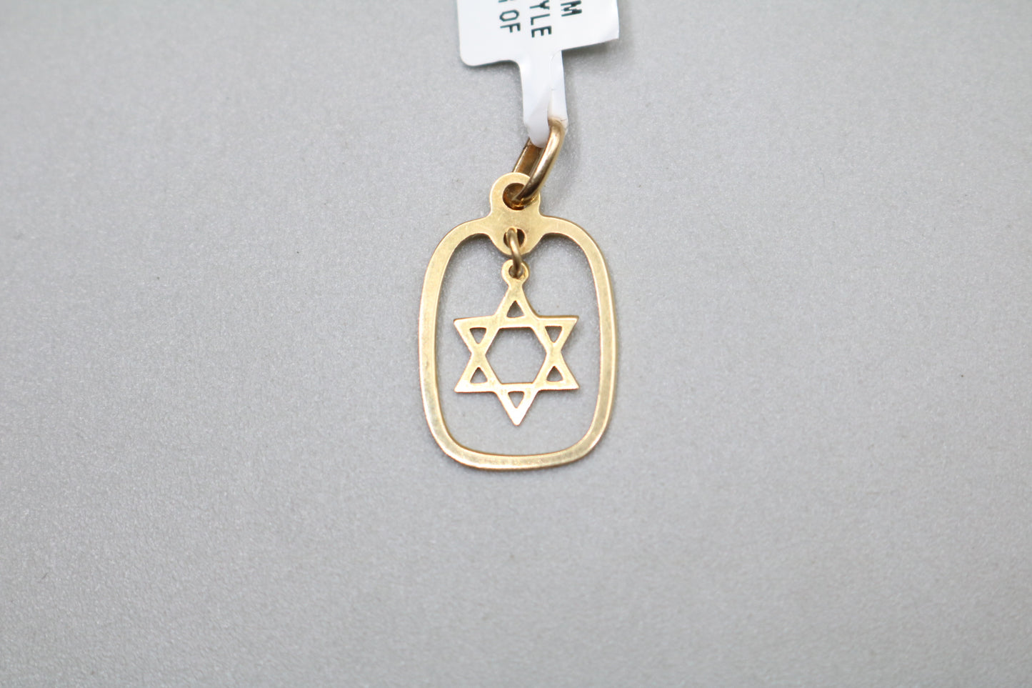 14k Yellow Gold Star of David Charm