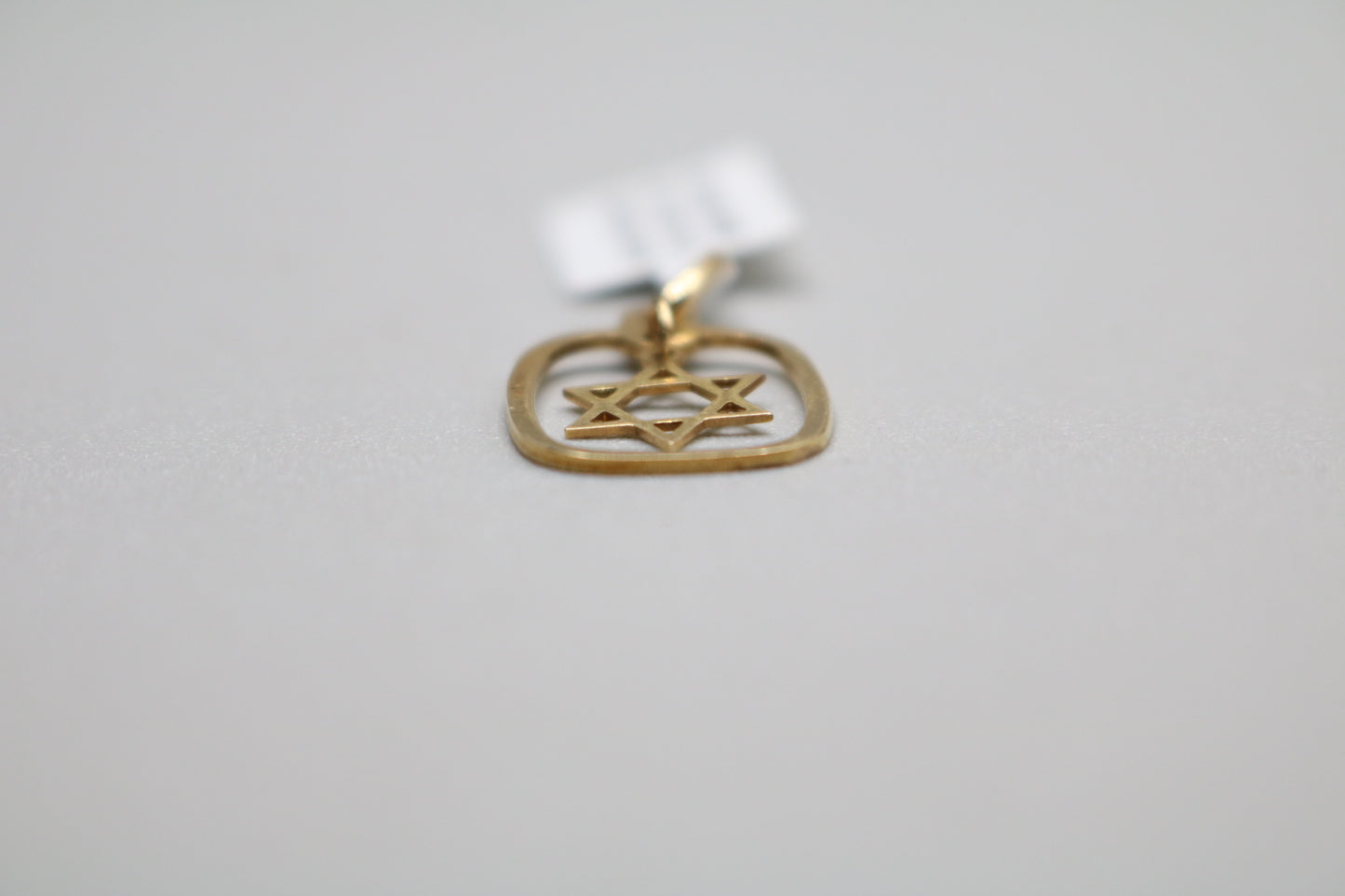14k Yellow Gold Star of David Charm