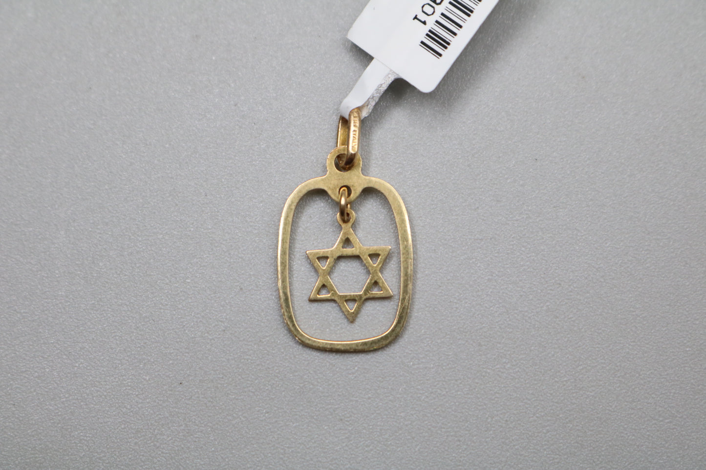 14k Yellow Gold Star of David Charm