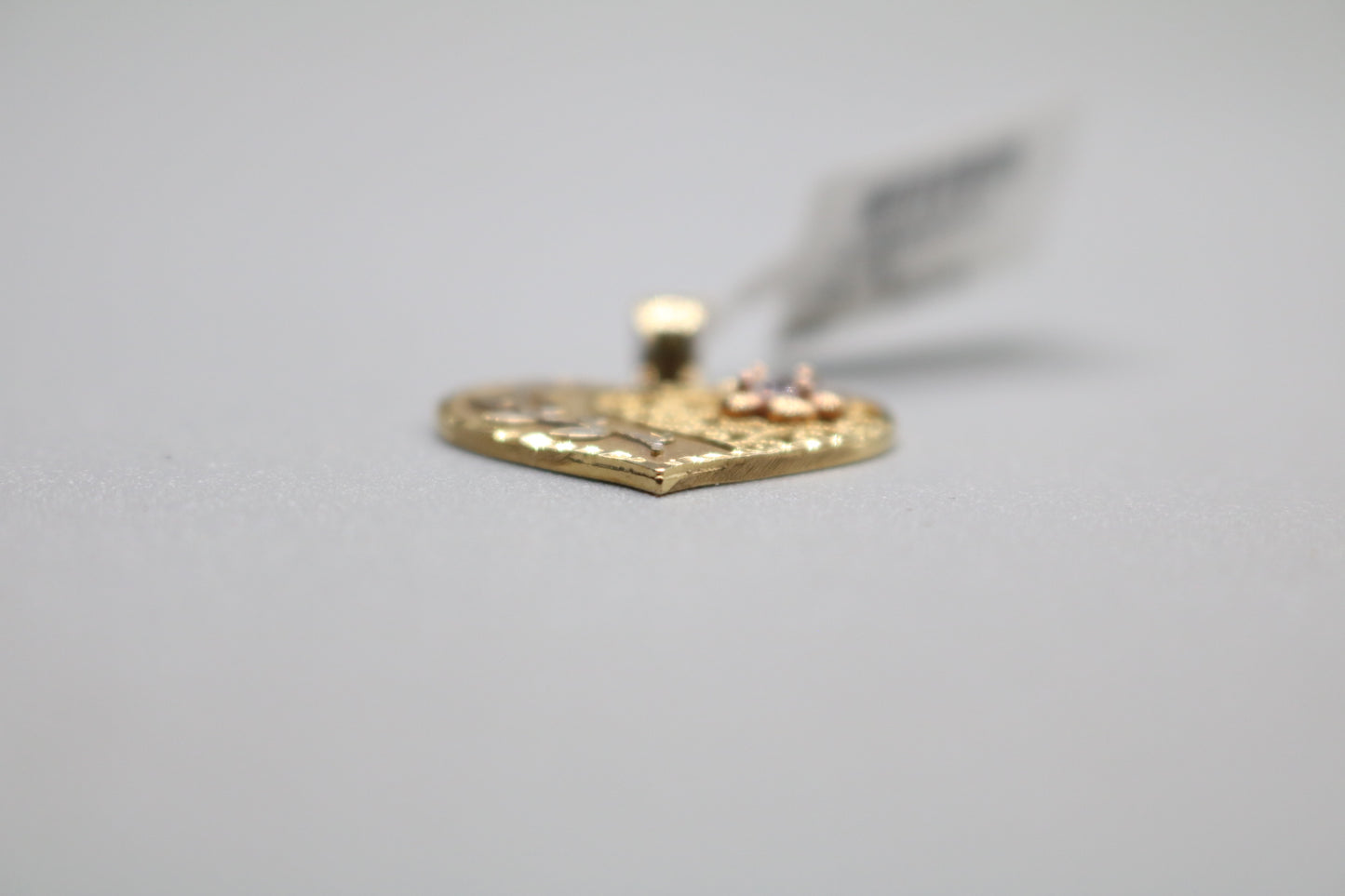 10k Two Tone Heart Charm