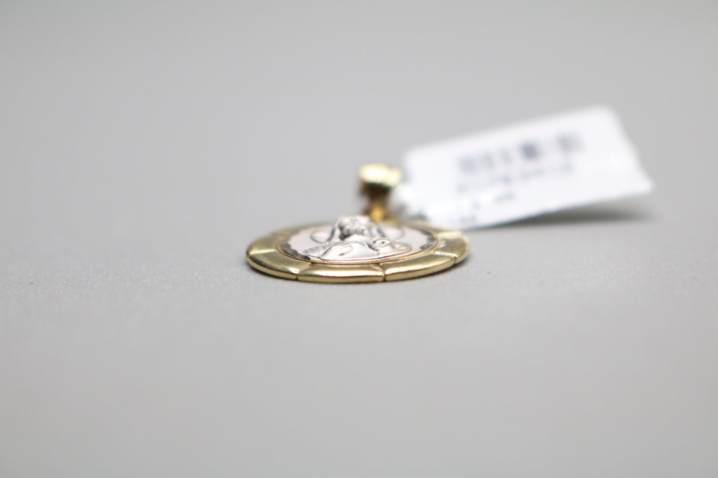 14k Two Tone Jesus Charm