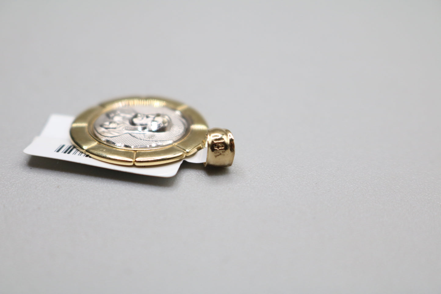 14k Two Tone Jesus Charm