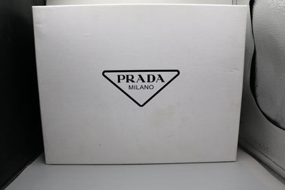PRADA Leather Crossover Platform Sandals Size 39