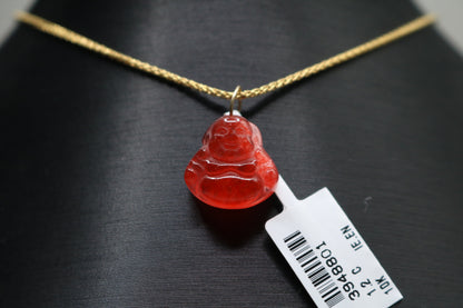 10k Yellow Gold Red Buddha