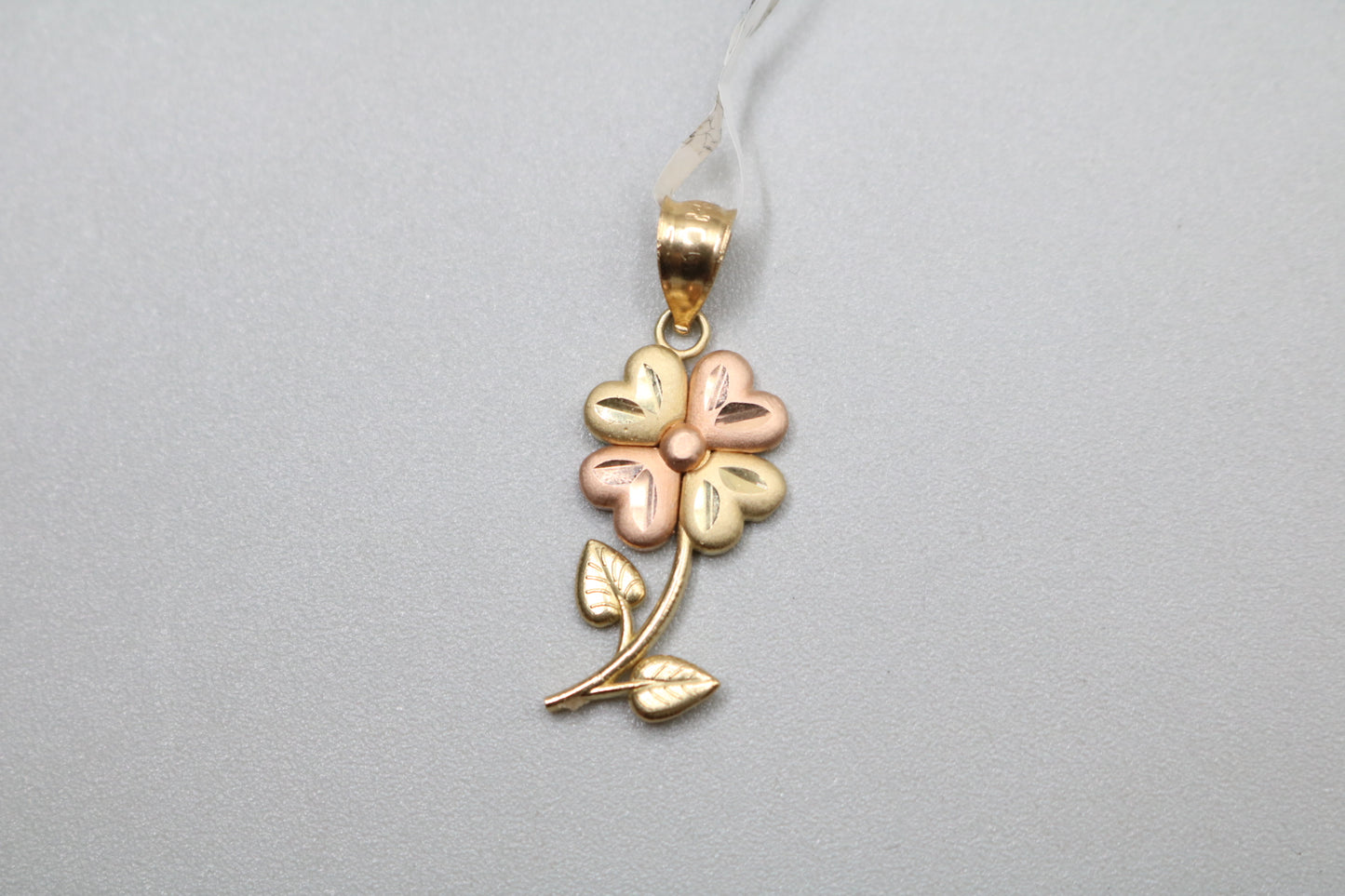 14k Two Tone Flower Charm