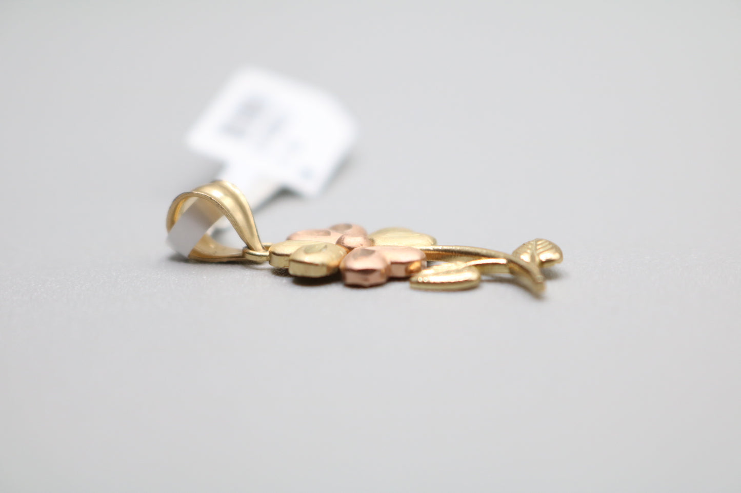 14k Two Tone Flower Charm