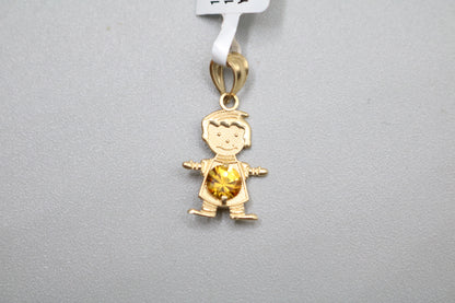 14k Yellow Gold Little Boy Charm