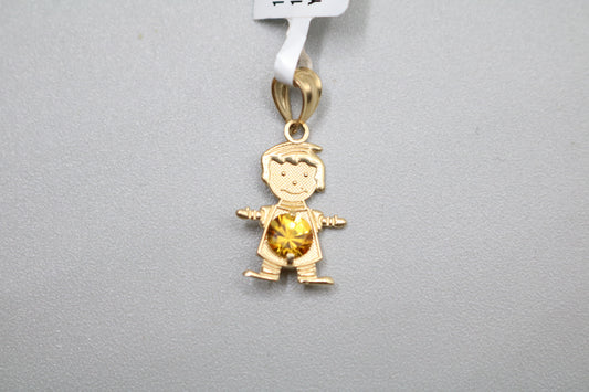 14k Yellow Gold Little Boy Charm