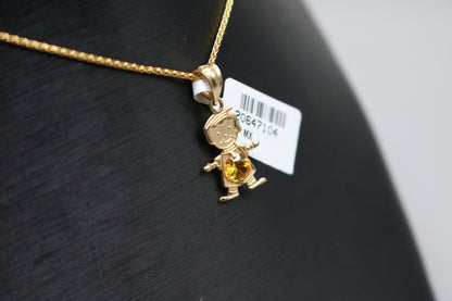 14k Yellow Gold Little Boy Charm