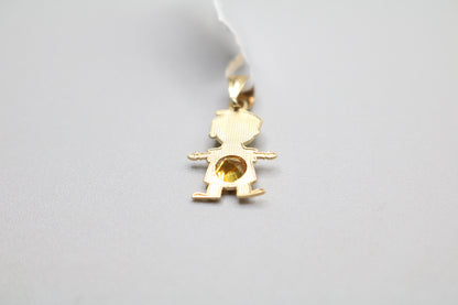 14k Yellow Gold Little Boy Charm