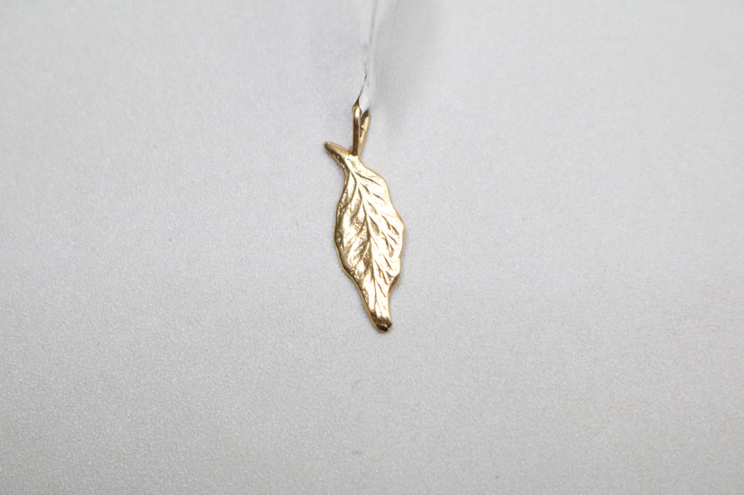 14k Yellow Gold Leaf Charm