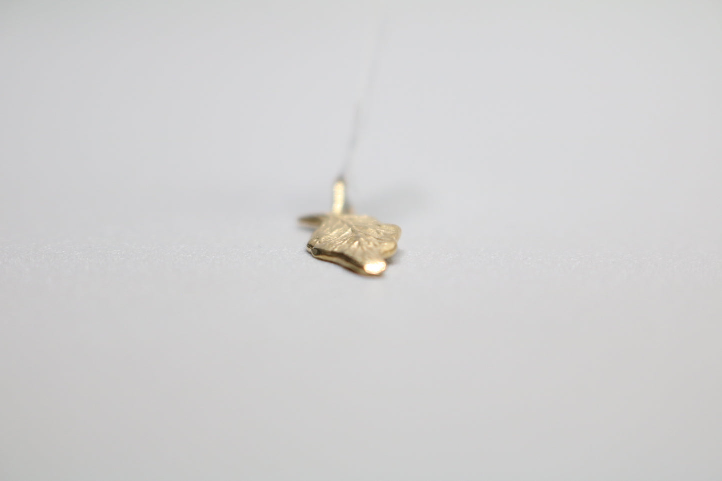14k Yellow Gold Leaf Charm