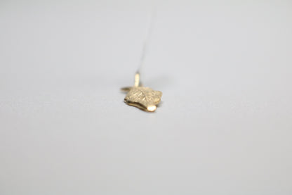 14k Yellow Gold Leaf Charm