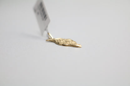 14k Yellow Gold Leaf Charm