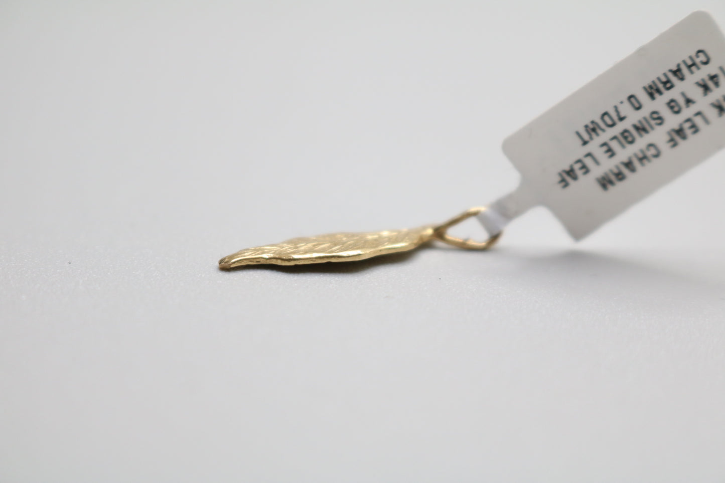 14k Yellow Gold Leaf Charm