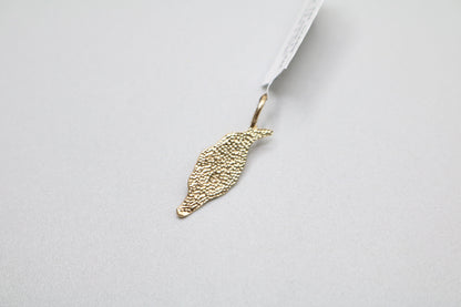 14k Yellow Gold Leaf Charm