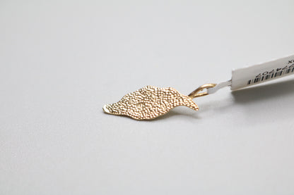 14k Yellow Gold Leaf Charm