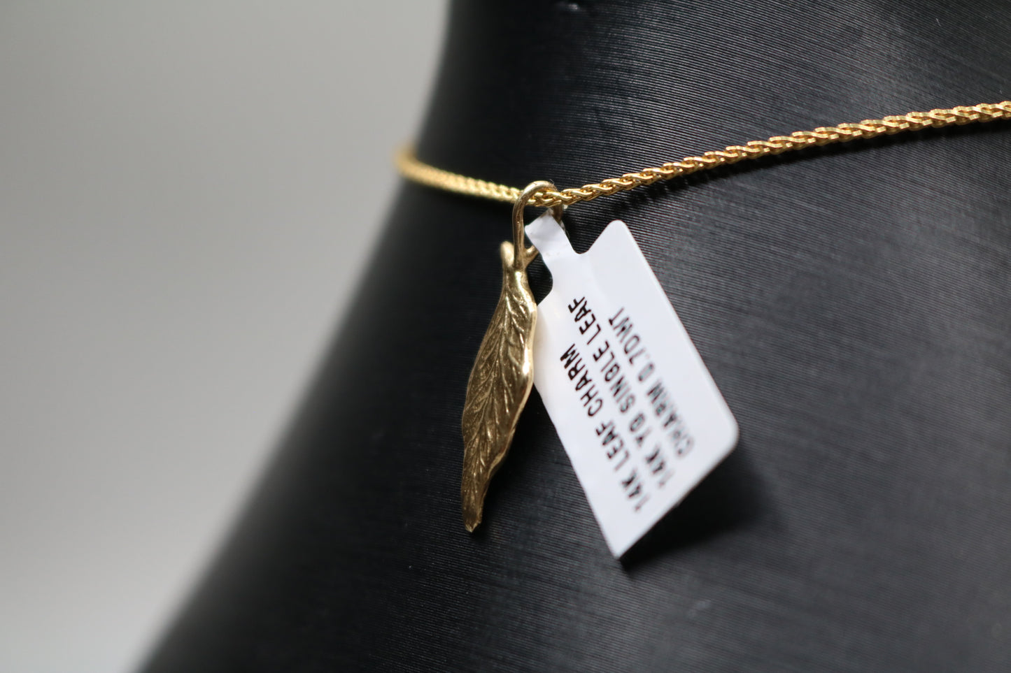 14k Yellow Gold Leaf Charm