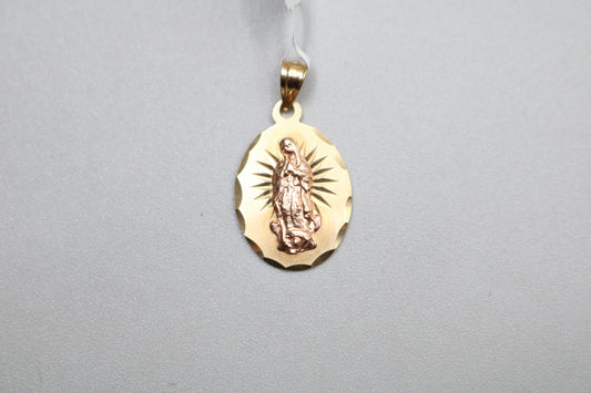 14k Two-Tones Virgin Mary Charm