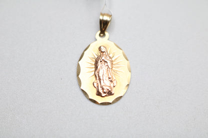 14k Two-Tones Virgin Mary Charm