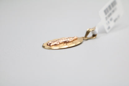 14k Two-Tones Virgin Mary Charm