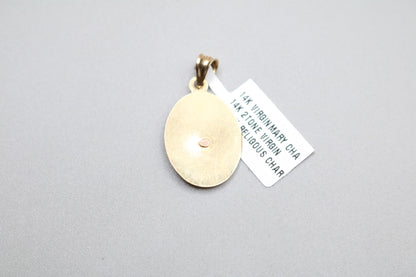 14k Two-Tones Virgin Mary Charm