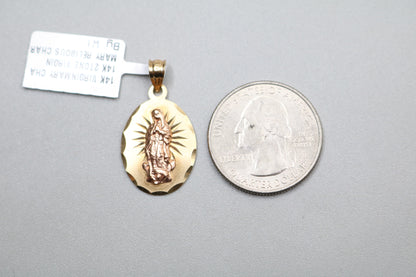 14k Two-Tones Virgin Mary Charm
