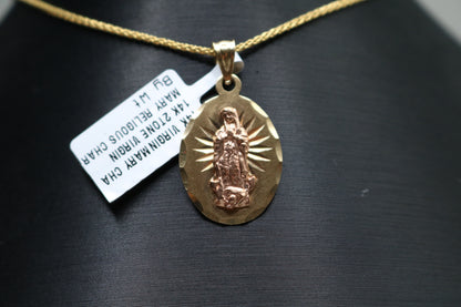 14k Two-Tones Virgin Mary Charm