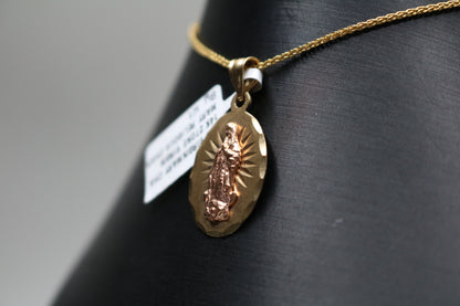 14k Two-Tones Virgin Mary Charm