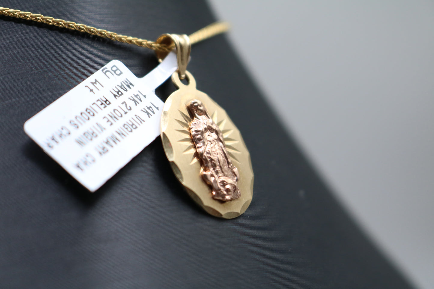 14k Two-Tones Virgin Mary Charm