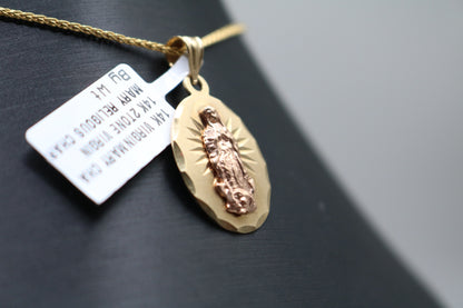 14k Two-Tones Virgin Mary Charm