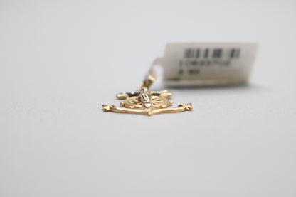 14k Yellow Gold Anchor Cross Charm