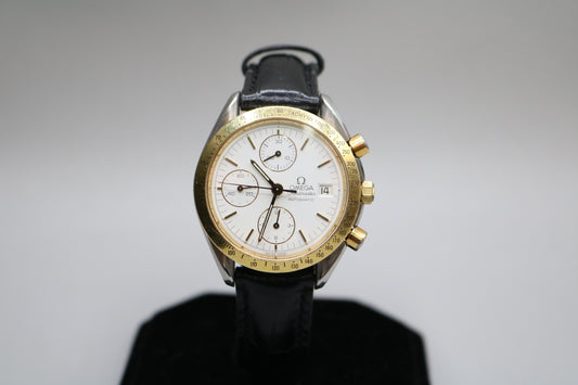 Omega Speed Master 39MM Stainless Steel with Gold Bezel 375.0043 Watch (No Shipping)